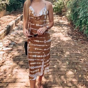 YFB Sweetie Midi tie dye slip dress NWT New Young Fabulous & Broke XS